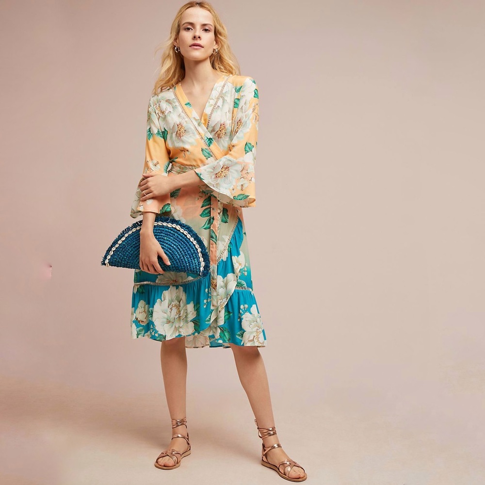 Anthropologie FARM DIO | Madrid Sunset Wrap Dress